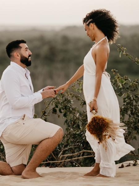 couple on birhtday with their moment about